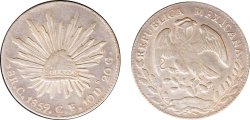 8 REALES CULIACAN (1859)
