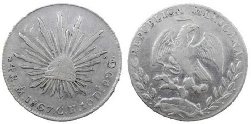 4 REALES MEXICO (1867)