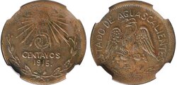 5 CENTAVOS AGUASCALIENTES (1915)