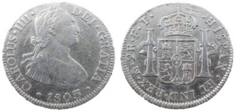 2 REALES CARLOS IV (1803/2)