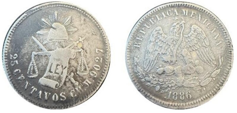 25 CENTAVOS CHIHUAHUA (1886)