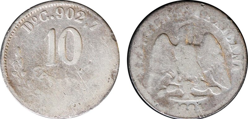 10 CENTAVOS DURANGO (1884)