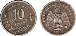 10 CENTAVOS ALAMOS (1892)