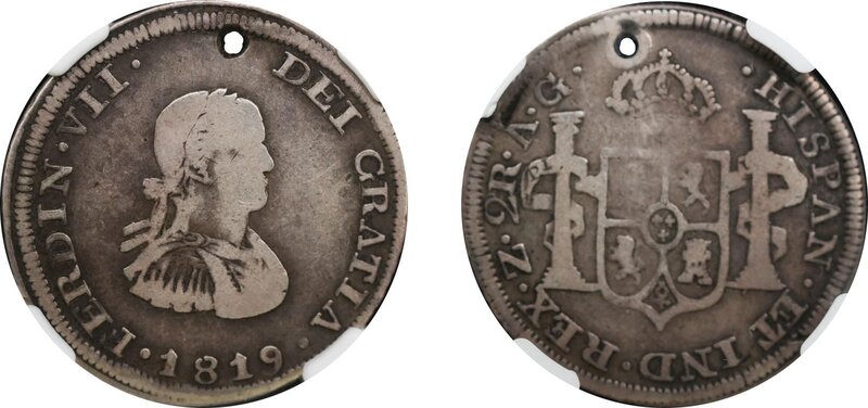 2 REALES DE ZACATECAS (1819)