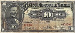 10 PESOS BANCO MERCANTIL DE VERACRUZ (1914)