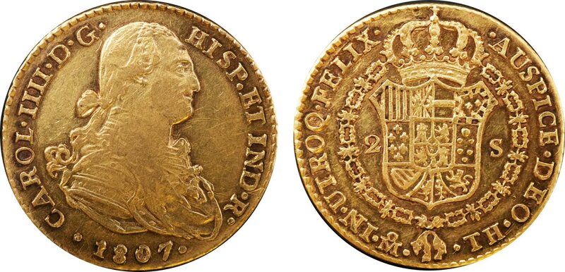 2 ESCUDOS CARLOS IV (1807)