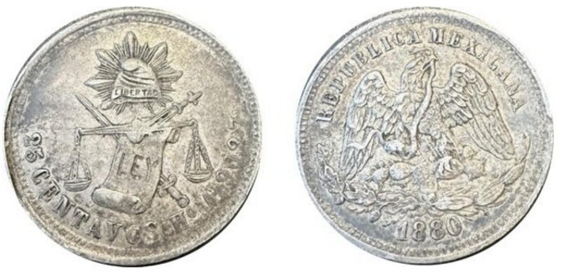 25 CENTAVOS HERMOSILLO (1880)