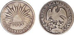 4 REALES DE GUADALAJARA (1857/6)