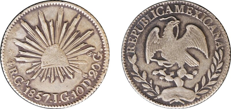 4 REALES DE GUADALAJARA (1857/6)
