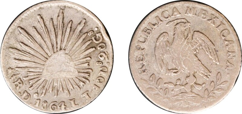 1/2 REAL DE DURANGO (1864)