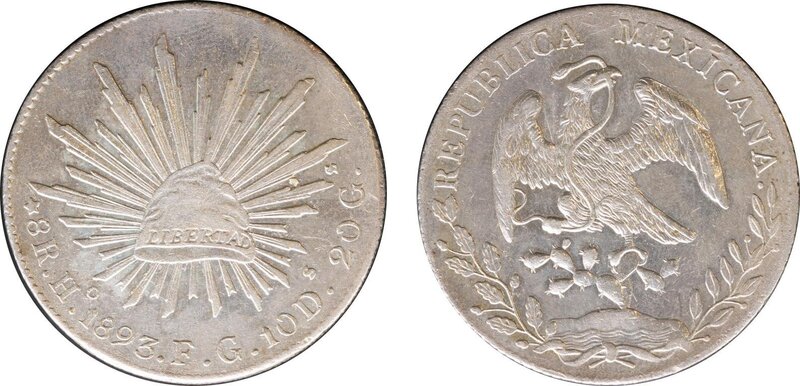 8 REALES HERMOSILLO (1893)