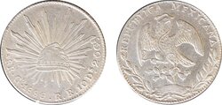 8 REALES DE GUANAJUATO (1886/76)
