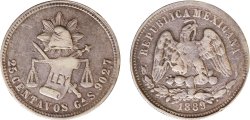 25 CENTAVOS GUADALAJARA (1889)