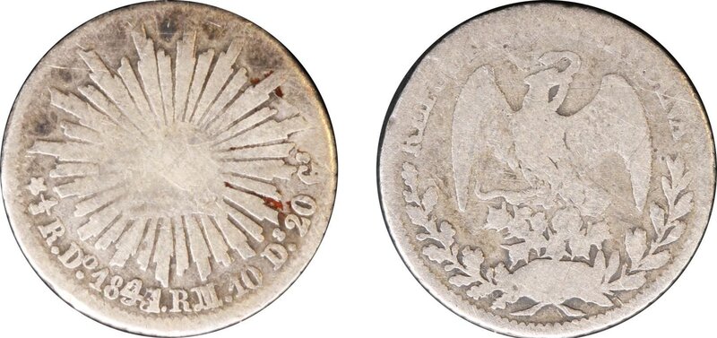 1/2 REAL DE DURANGO (1841/33)