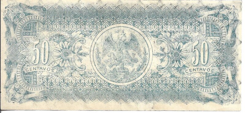 50 CENTAVOS ESTADO DE DURANGO (1915)