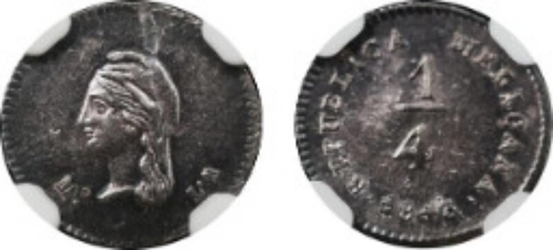 1/4 DE REAL MEXICO (1843)
