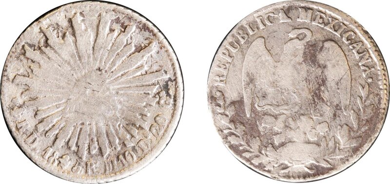 1/2 REAL DE DURANGO (1845/35)