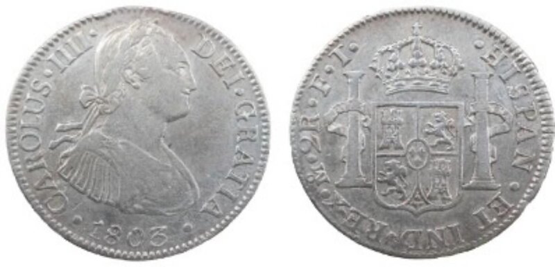 2 REALES CARLOS IV (1803)