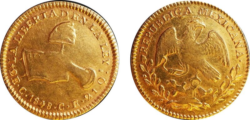 2 ESCUDOS CULIACAN (1848/7)