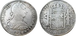 8 REALES CARLOS III (1784)