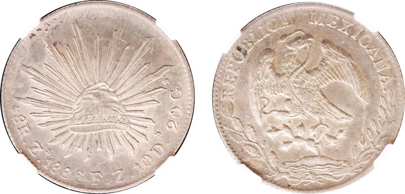 8 REALES ZACATECAS (1886)