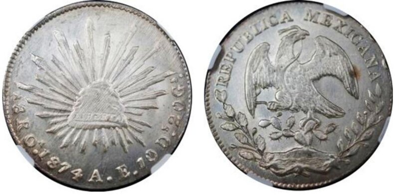 8 REALES OAXACA (1874)