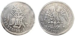 50 CENTAVOS ALAMOS (1875)