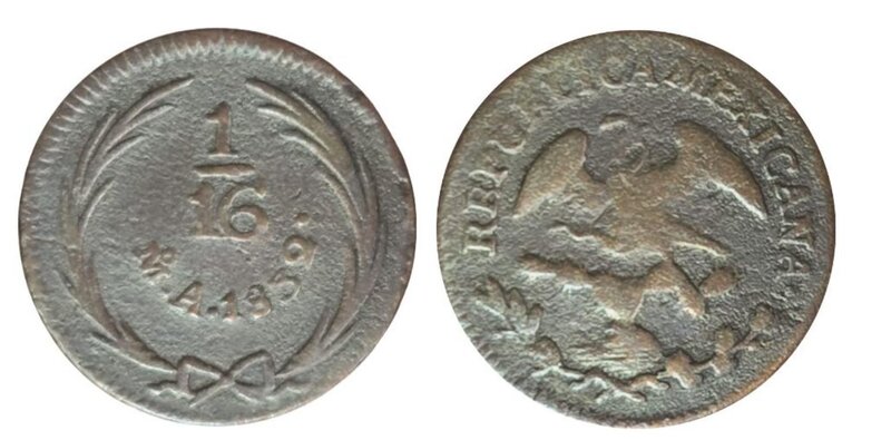 1/16 MEXICO (1832)
