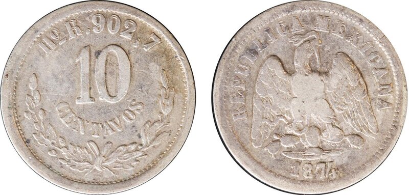 10 CENTAVOS HERMOSILLO (1874)