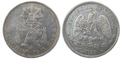 1 PESO. MEXICO (1871)