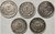 LOTE DE 5 PIEZAS DE 5 CENTAVOS (1888-1892-1893-1899-1905)