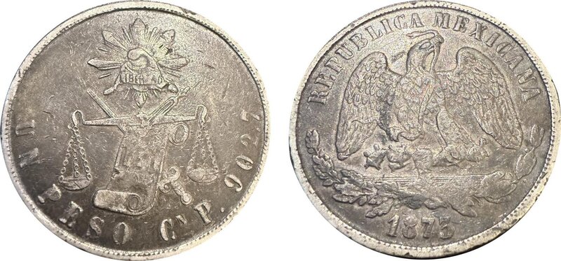 1 PESO CULIACAN (1873)