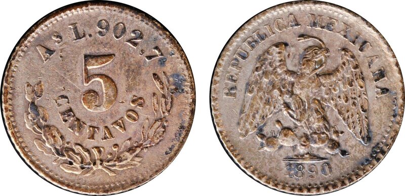 5 CENTAVOS ALAMOS (1890)