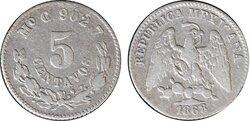 5 CENTAVOS MEXICO (1868)
