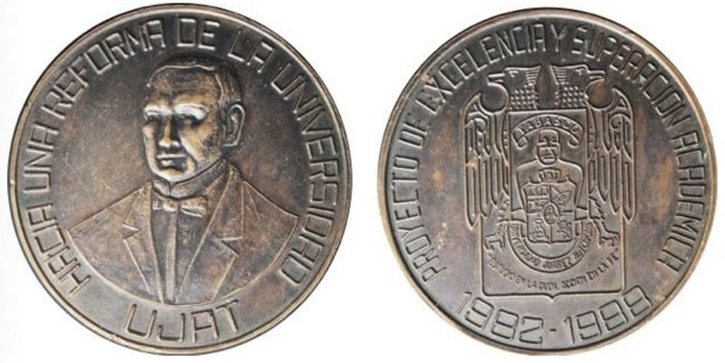 U. JUAREZ AUTONOMA DE TABASCO CONMEMORACION BENITO JUAREZ (1988)