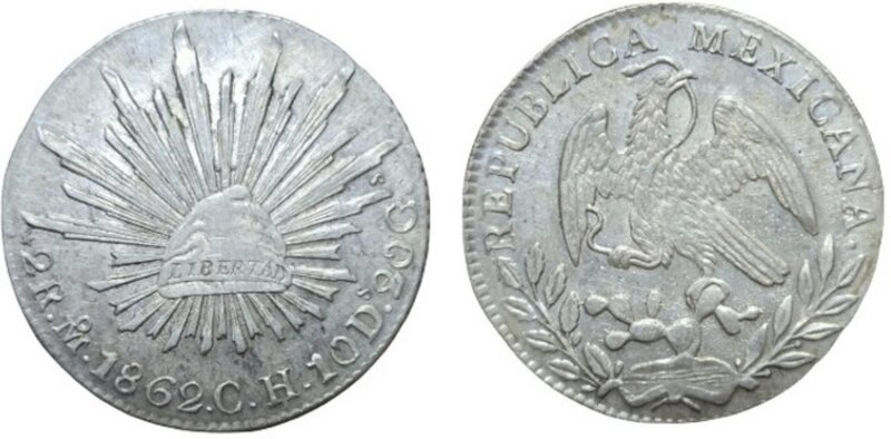 2 REALES DE MEXICO (1862)