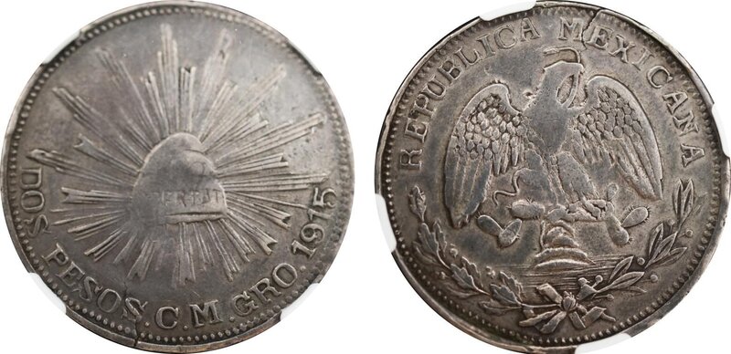 2 PESOS CAMPO MORADO (1914)