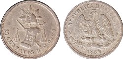 25 CENTAVOS HERMOSILLO (1884)