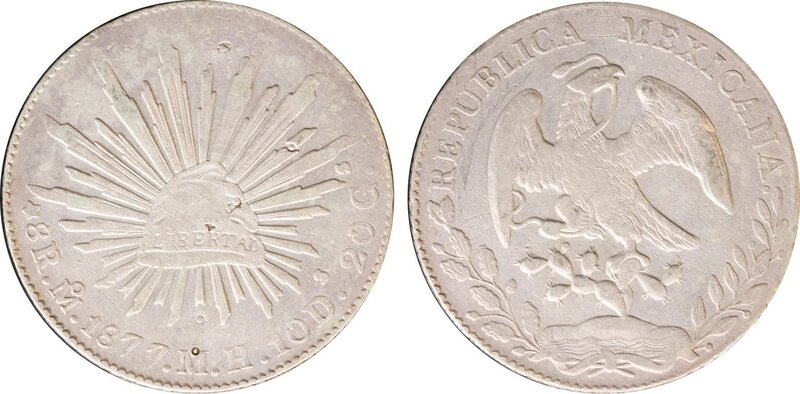 8 REALES MEXICO (1877)
