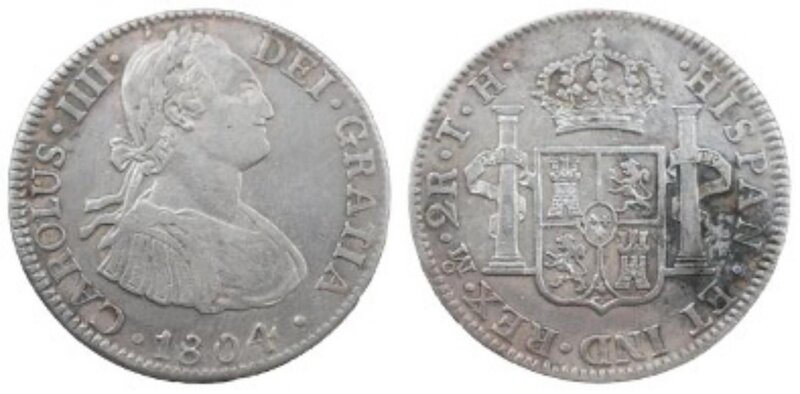 2 REALES CARLOS IV (1804)