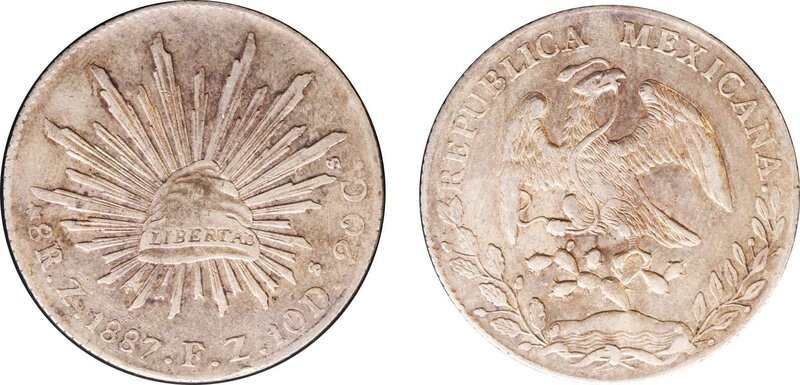 8 REALES ZACATECAS (1887)